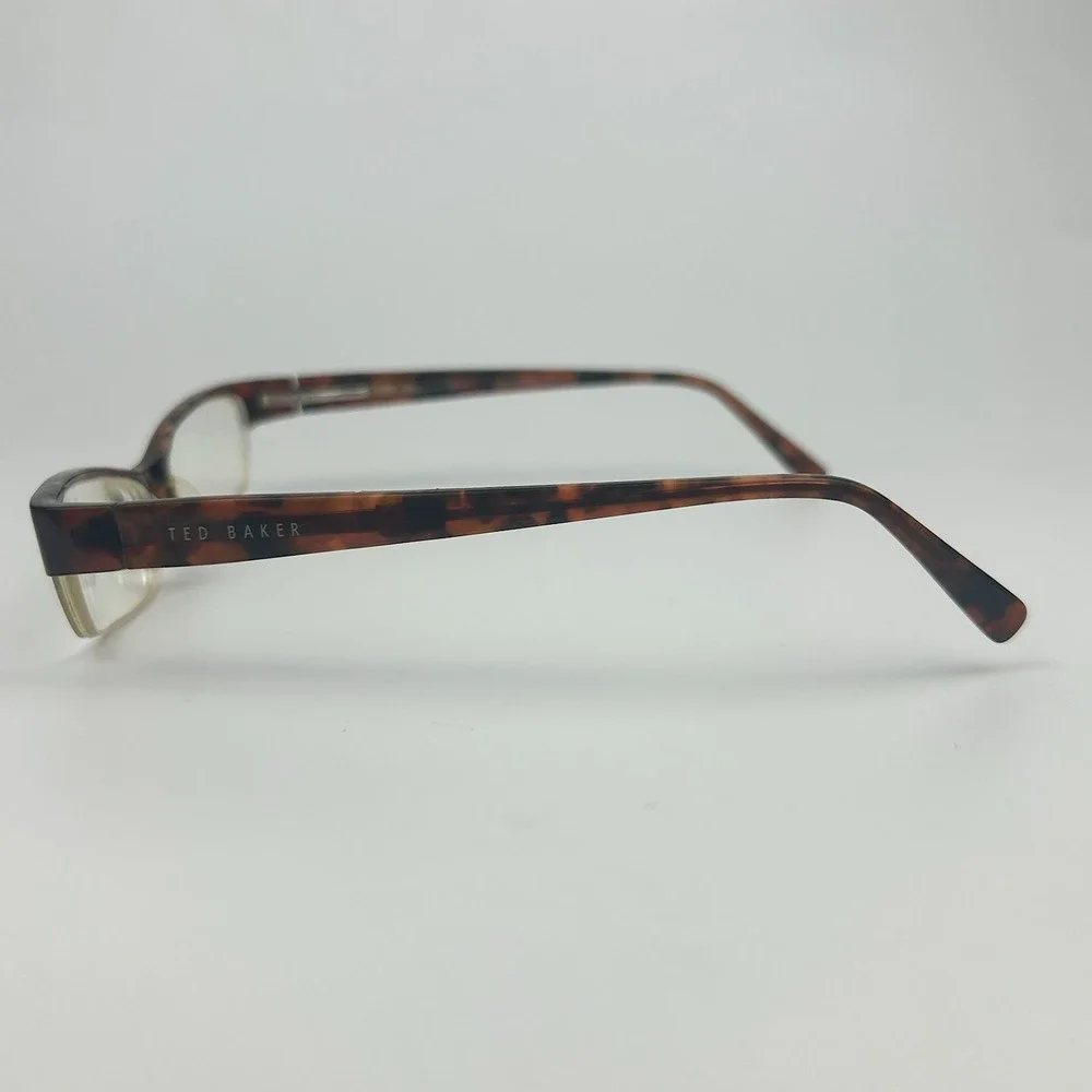 Ted Baker Galaxy B805 Unisex Eyeglasses Frame Brown Tortoise Half Rim 50-16-140